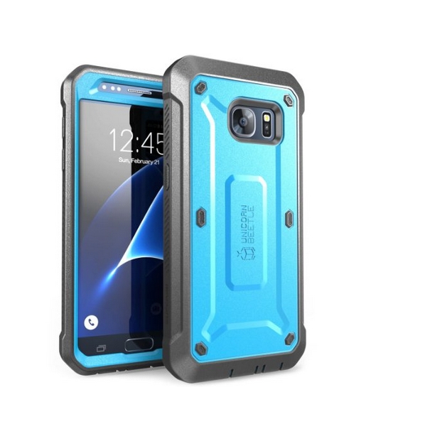 Galaxy S7 Case SUPCASE Full-body Rugged Holster Case with Built-in Screen Protector blue